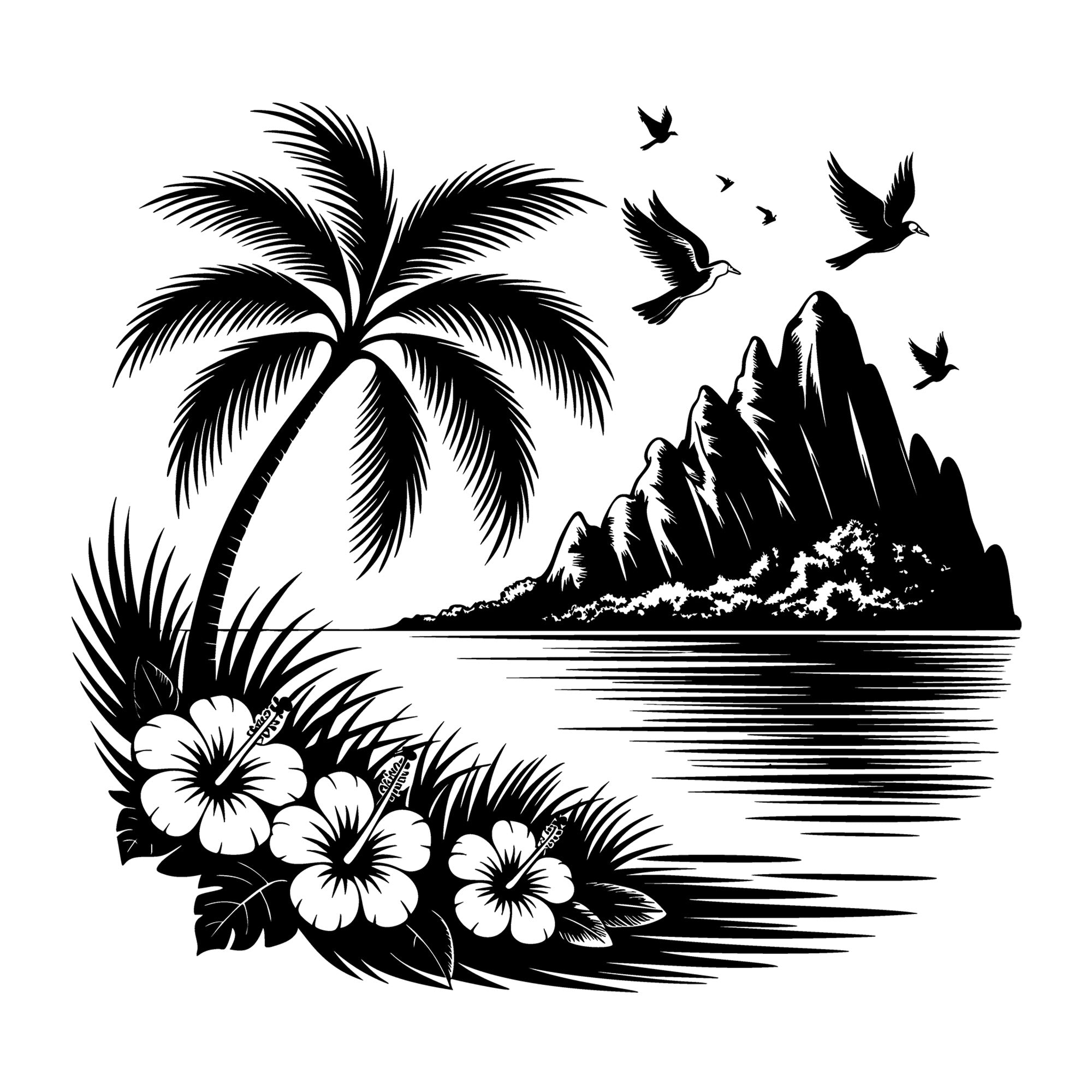 Beach SVG for Cricut, Silhouette, laser cutting, vinyl, sublimation, beach shirts, decals, signs, and DIY craft projects.