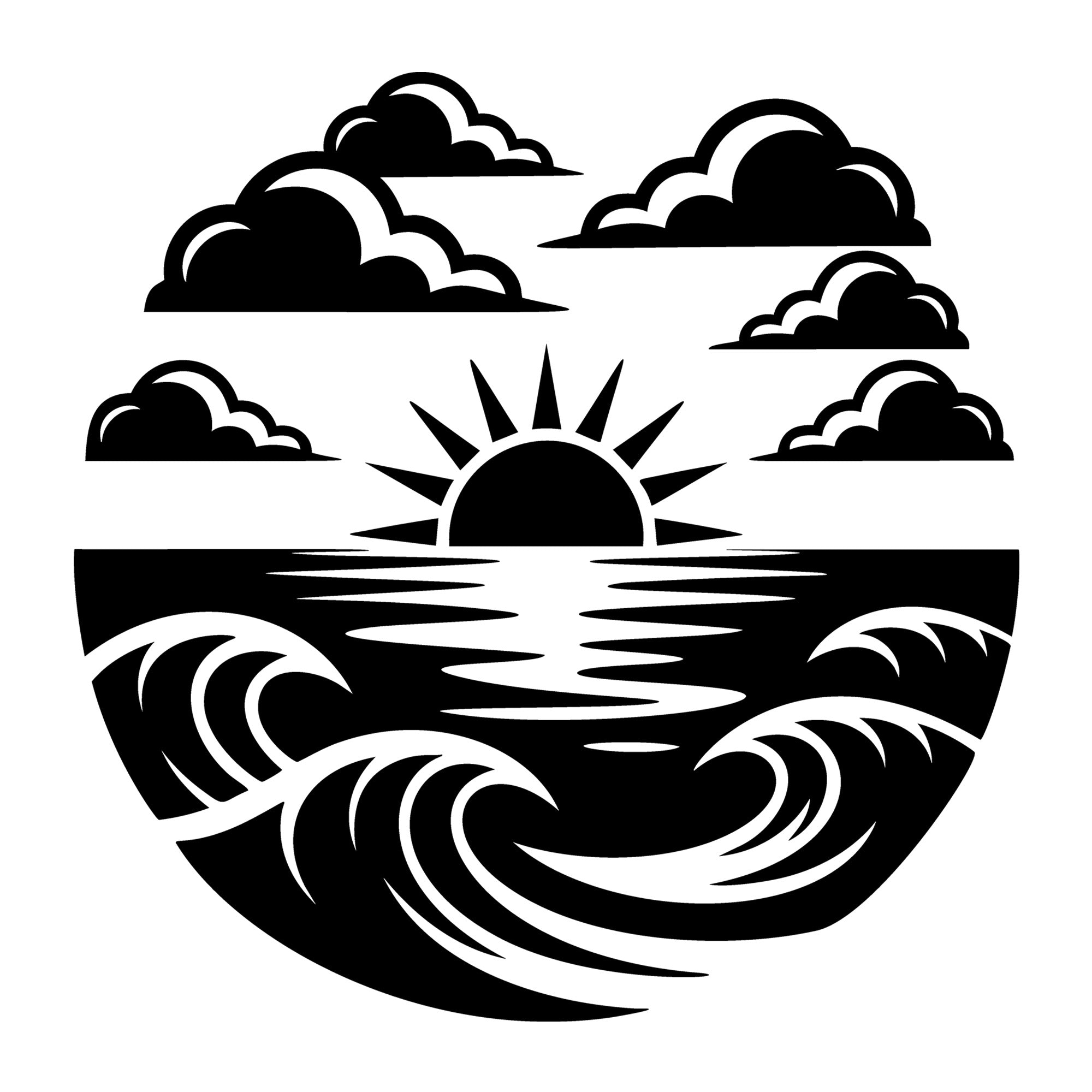 Beach SVG for Cricut, Silhouette, laser cutting, vinyl, sublimation, beach shirts, decals, signs, and DIY craft projects.