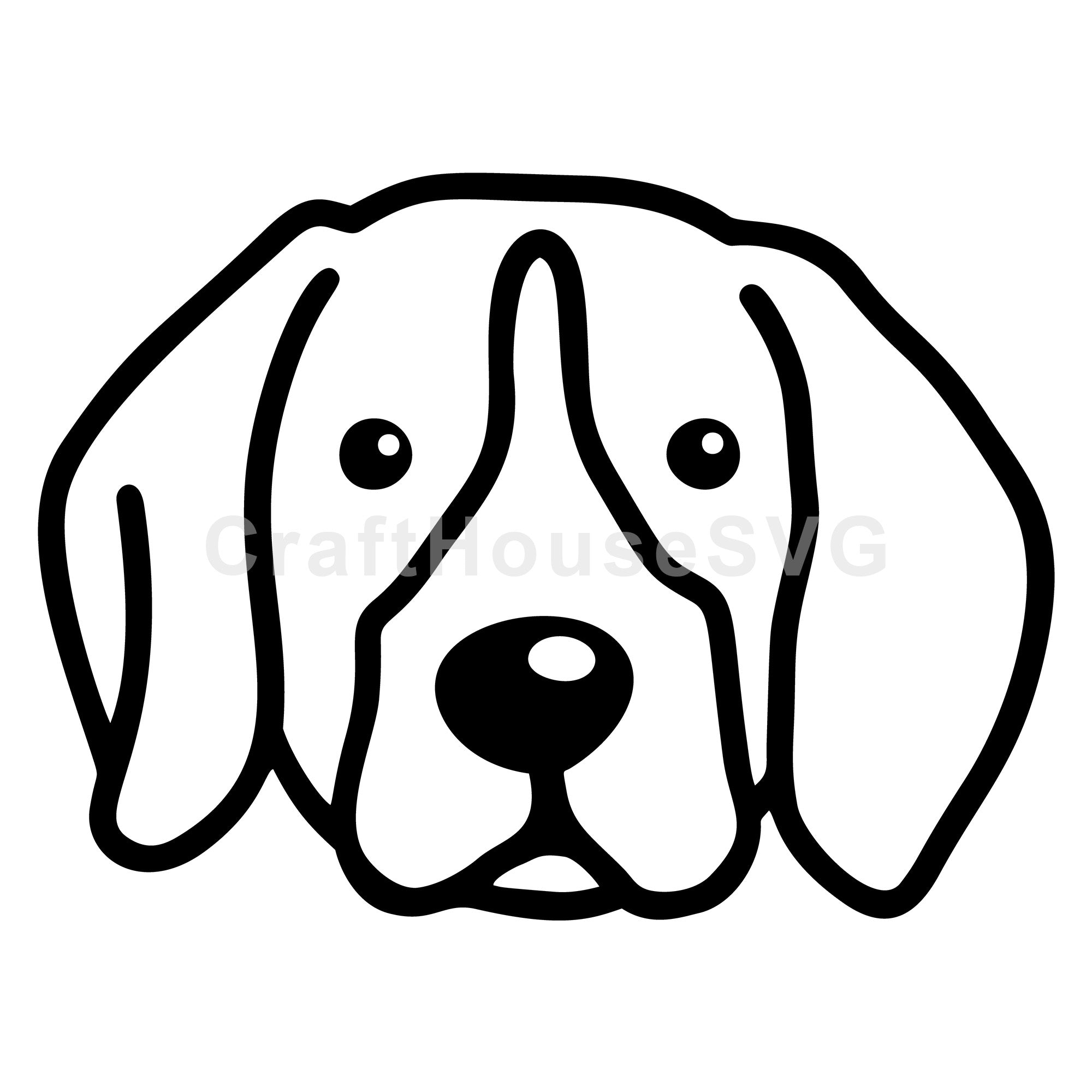 Beagle Outline SVG