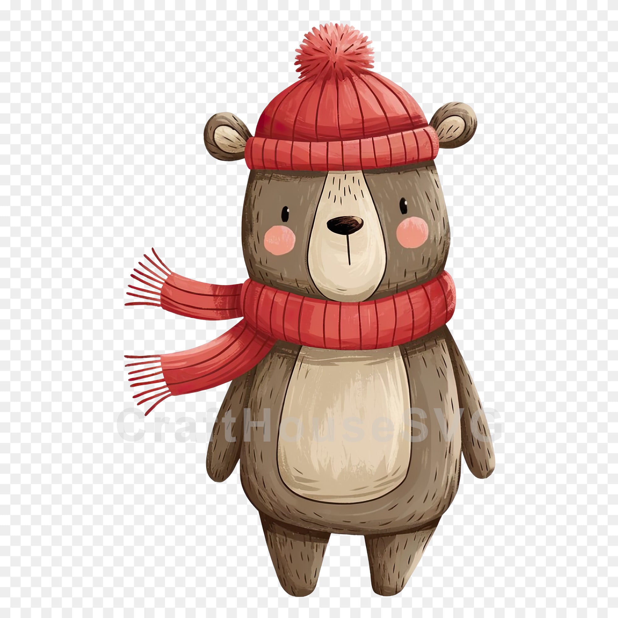 Beanie Bear PNG Clip Art Sublimation