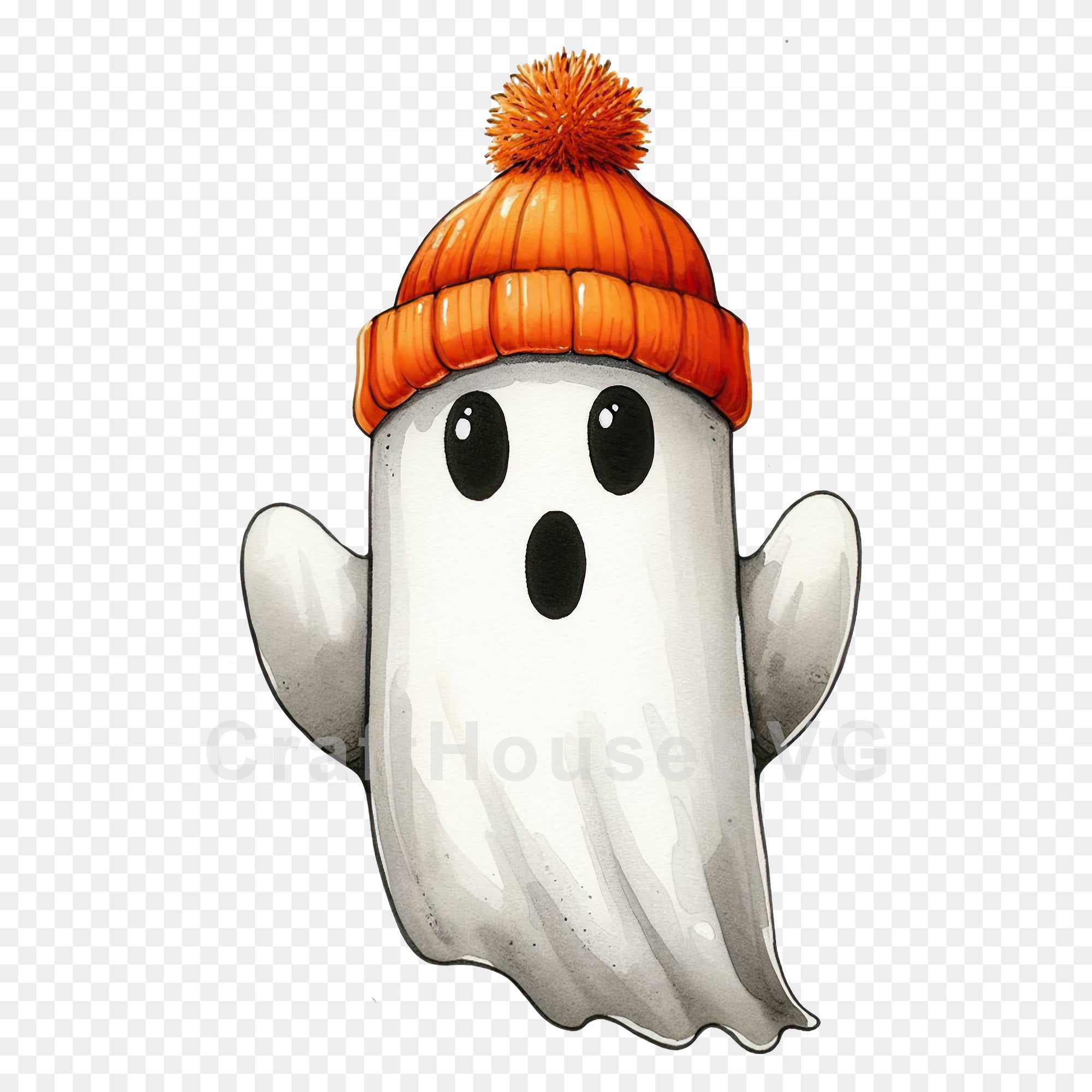 Beanie Ghost PNG Sublimation