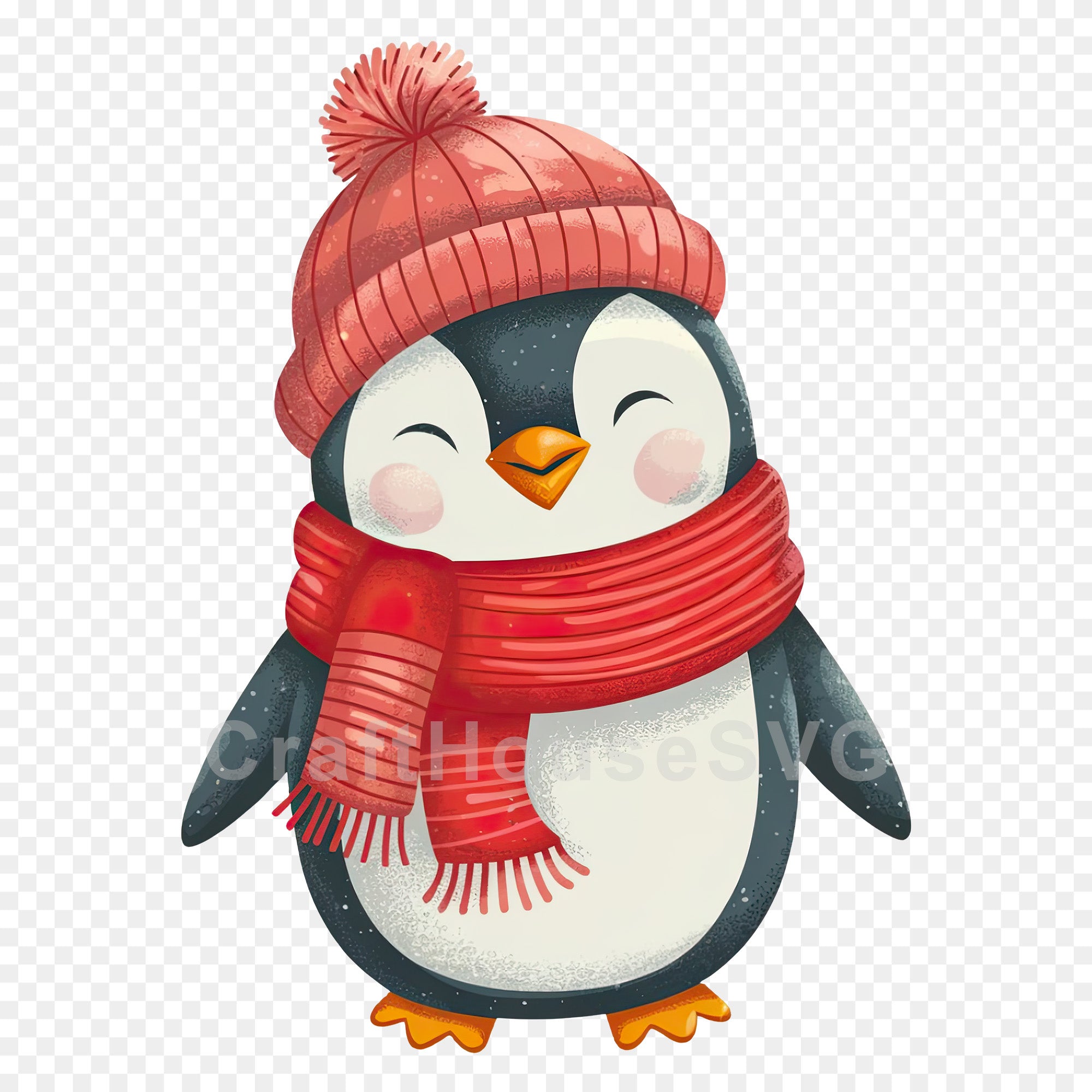 Beanie Penguin PNG Clip Art Sublimation