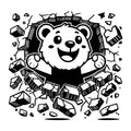 Bear SVG for Cricut, Silhouette, laser cutting, vinyl, sublimation, animal crafts, decals, shirts, and DIY craft projects.
