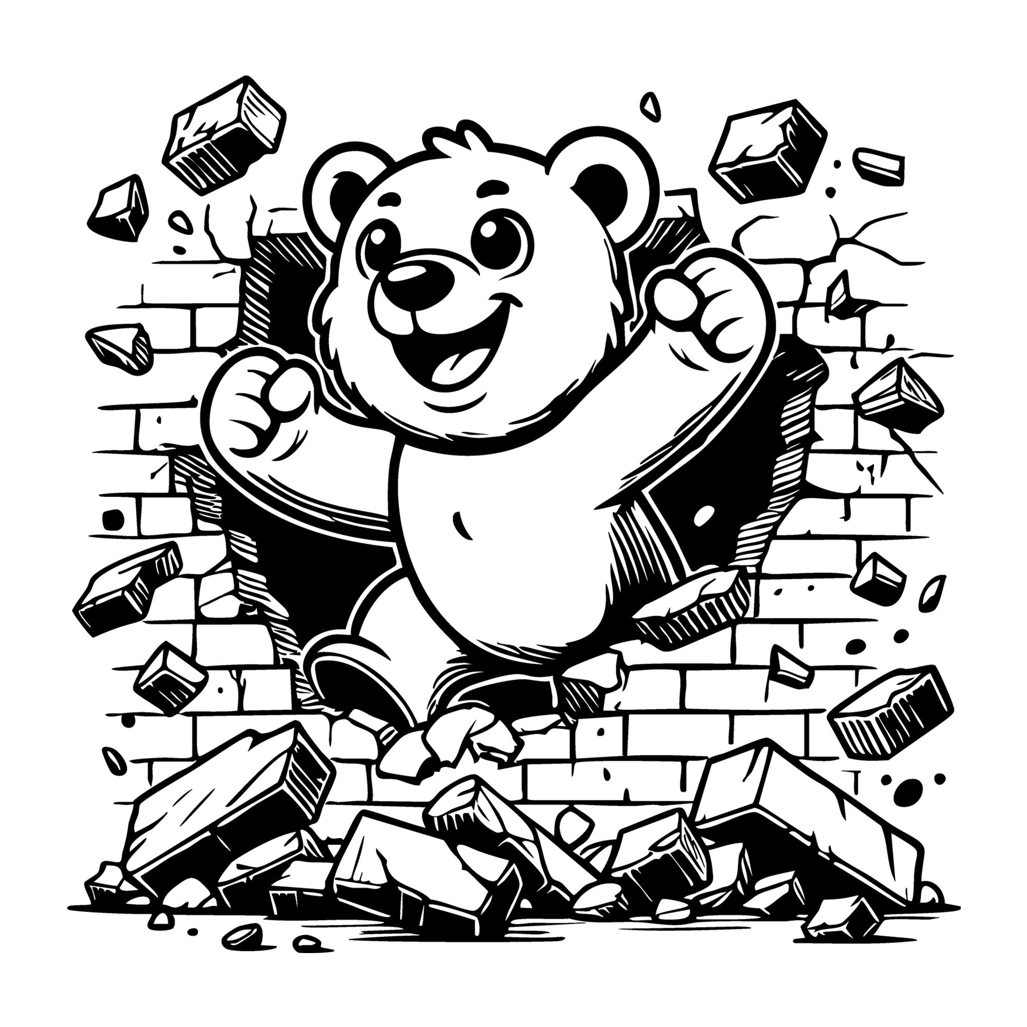 Bear SVG for Cricut, Silhouette, laser cutting, vinyl, sublimation, animal crafts, decals, shirts, and DIY craft projects.