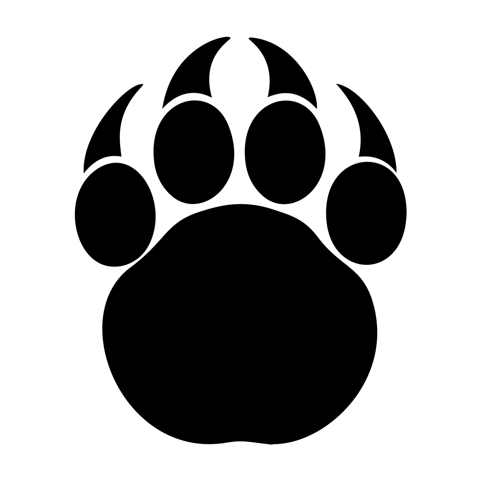 Bear Paw Print SVG design for Cricut, Silhouette, laser cutting, vinyl, sublimation, and craft projects.