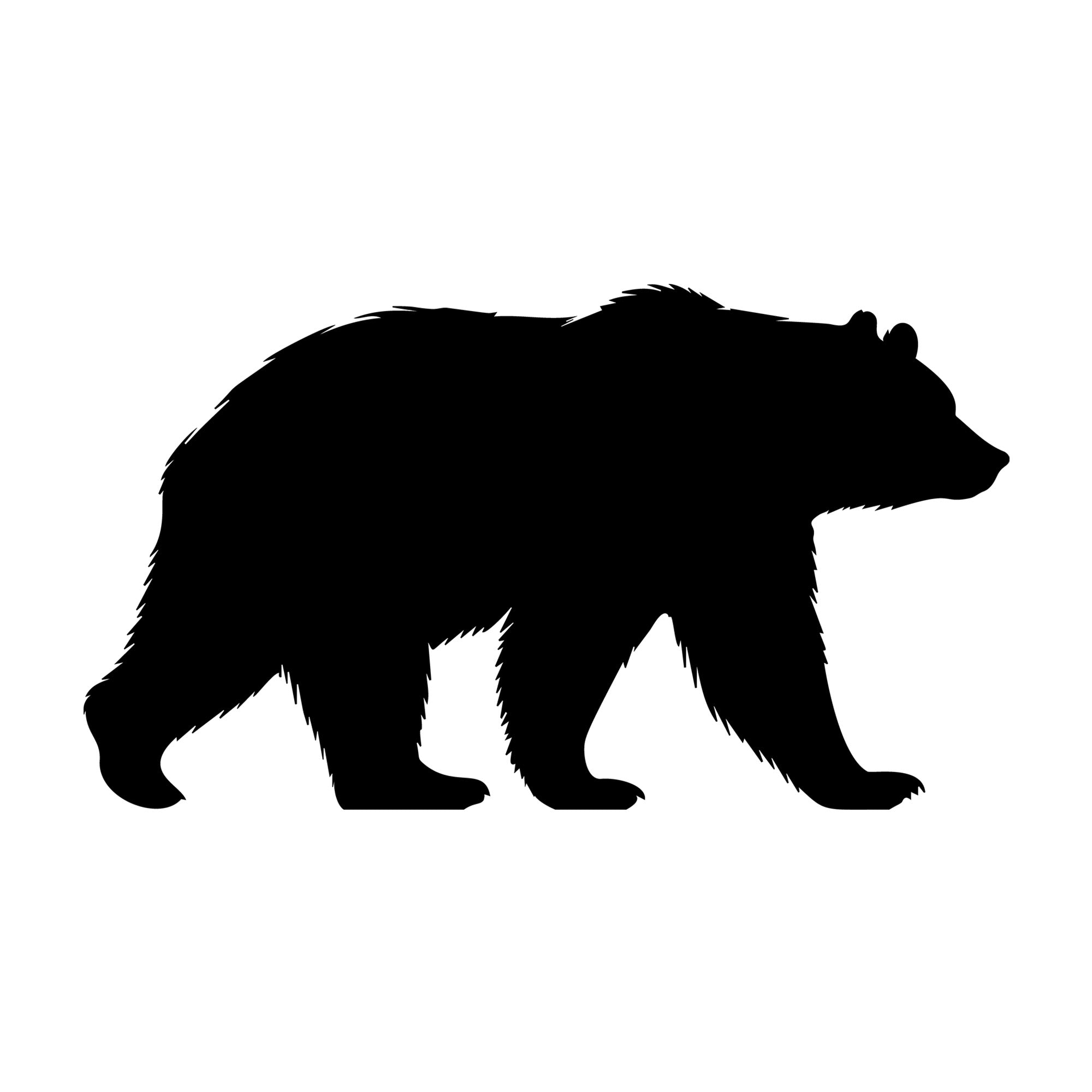 Bear Walking Silhouette SVG design for Cricut, Silhouette, laser cutting, vinyl, sublimation, and craft projects.