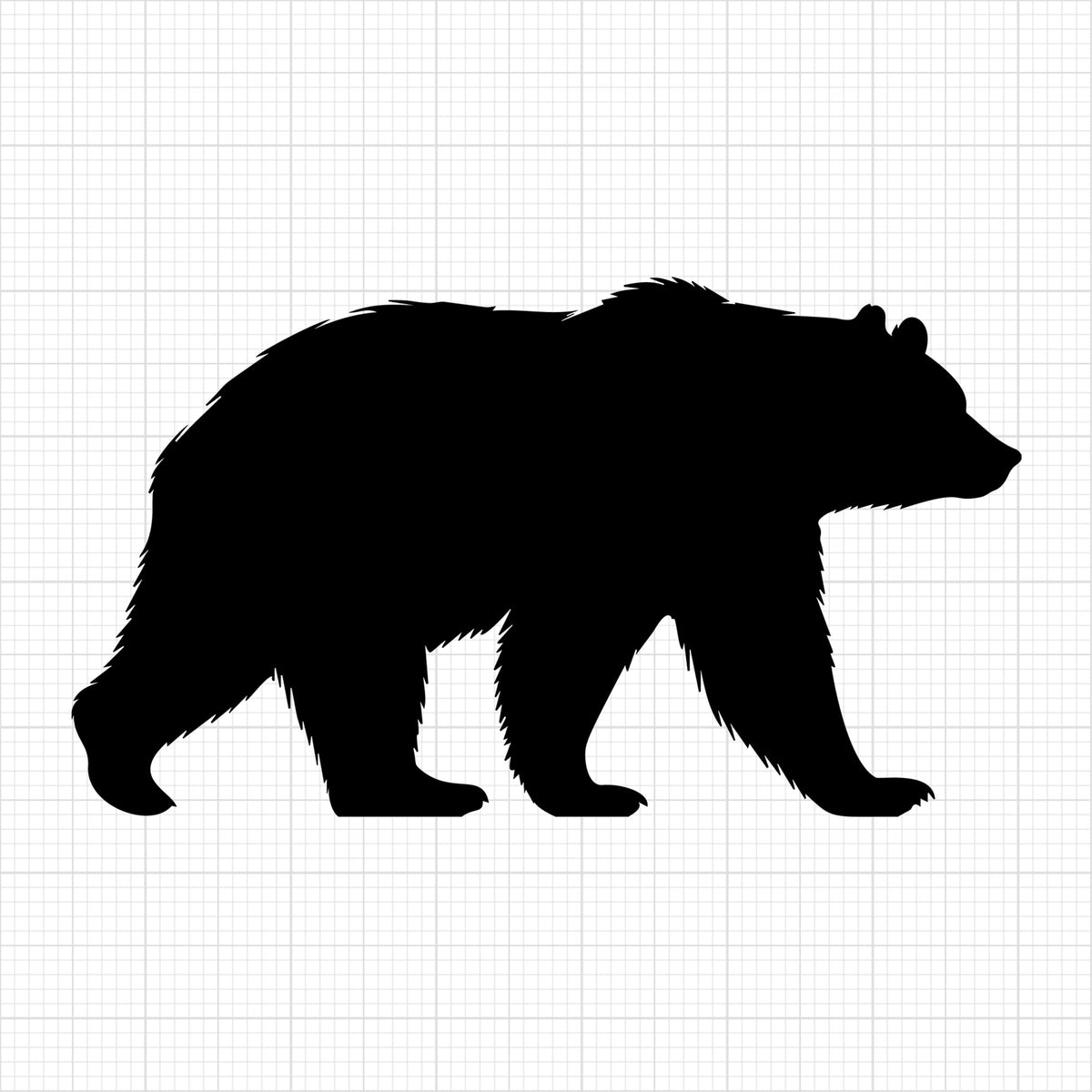 Bear Walking Silhouette
