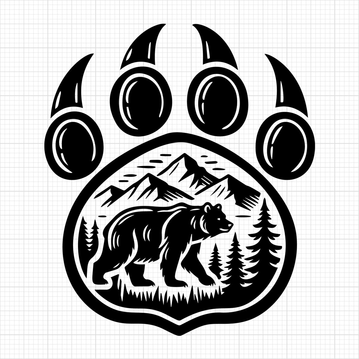 Bears Paw Print Scenic