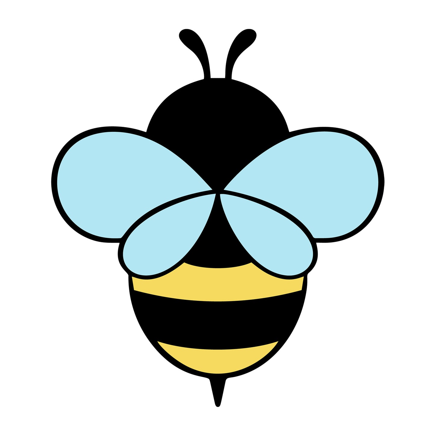 Bee SVG design for Cricut, Silhouette, laser cutting, vinyl, sublimation, and bee craft projects.