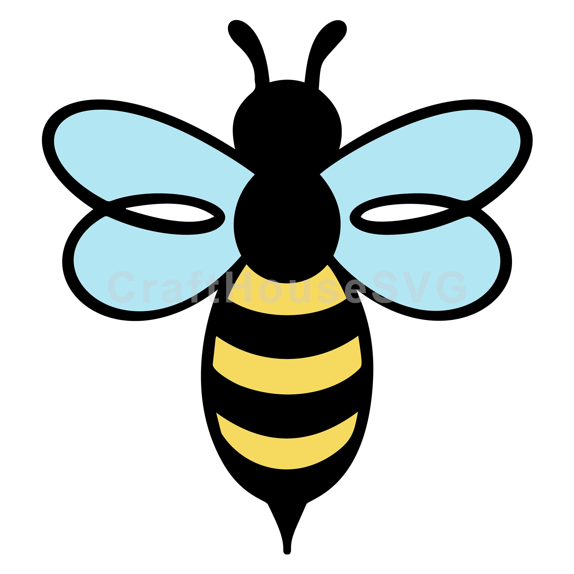 Looped Wings Bee Layered SVG