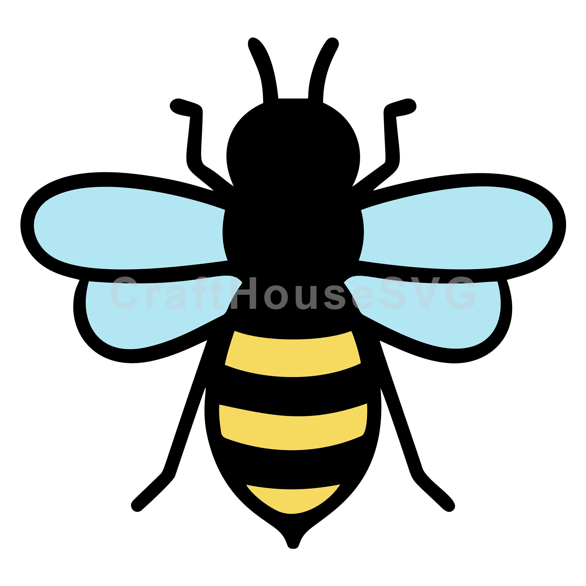 Simple Bee Layered SVG