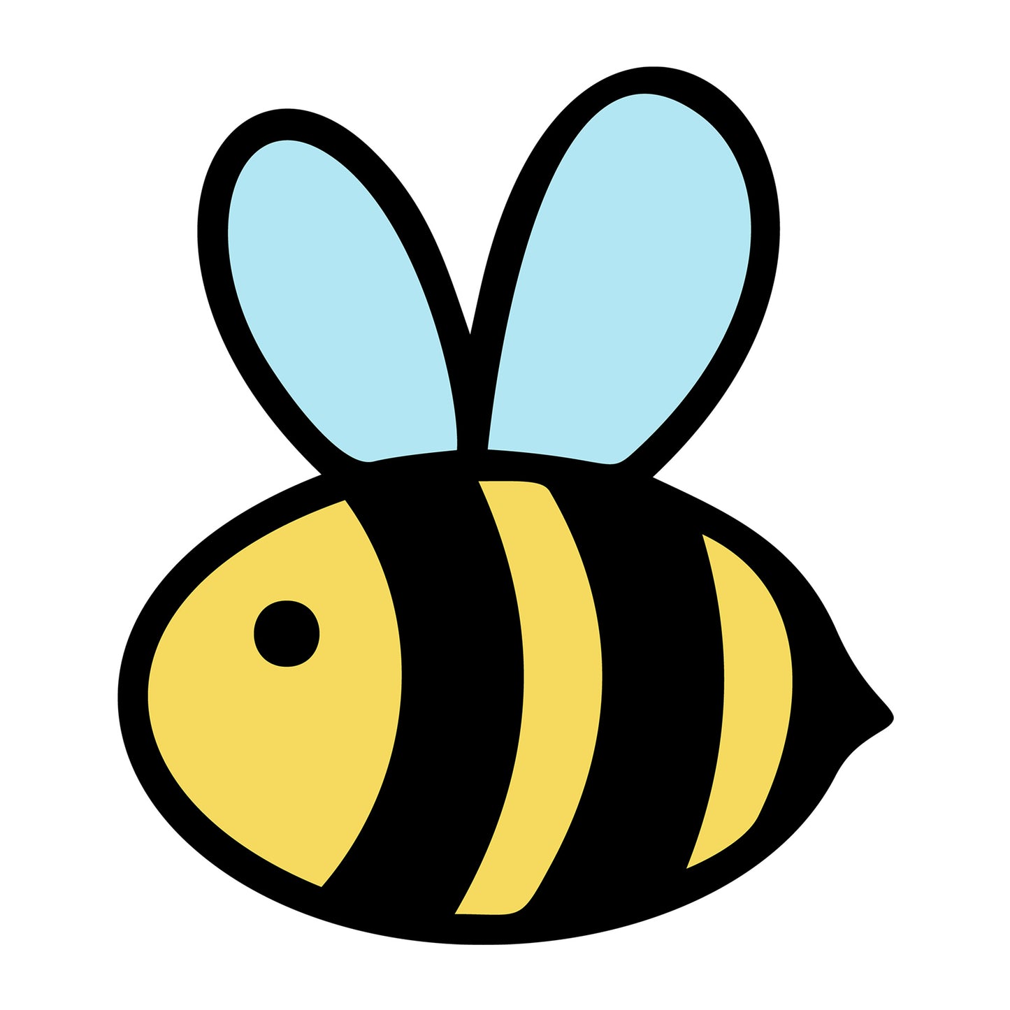 Bee SVG design for Cricut, Silhouette, laser cutting, vinyl, sublimation, and bee craft projects.
