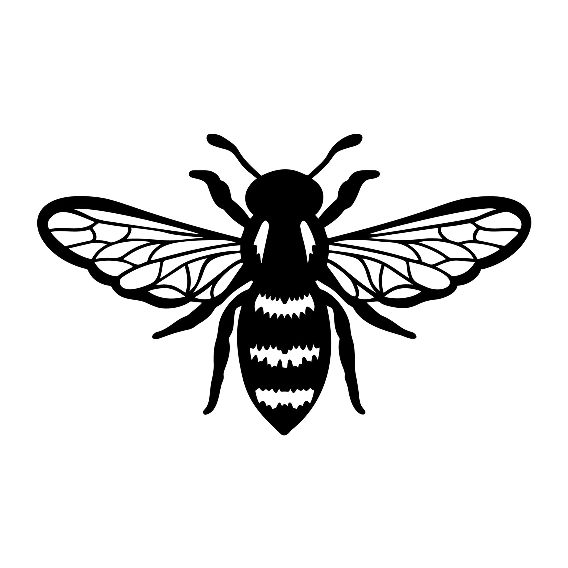 Bee SVG design for Cricut, Silhouette, laser cutting, vinyl, sublimation, and bee craft projects.