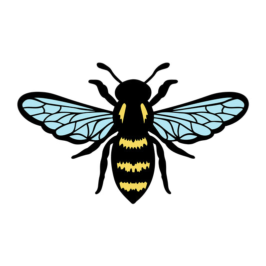 Bee SVG design for Cricut, Silhouette, laser cutting, vinyl, sublimation, and bee craft projects.