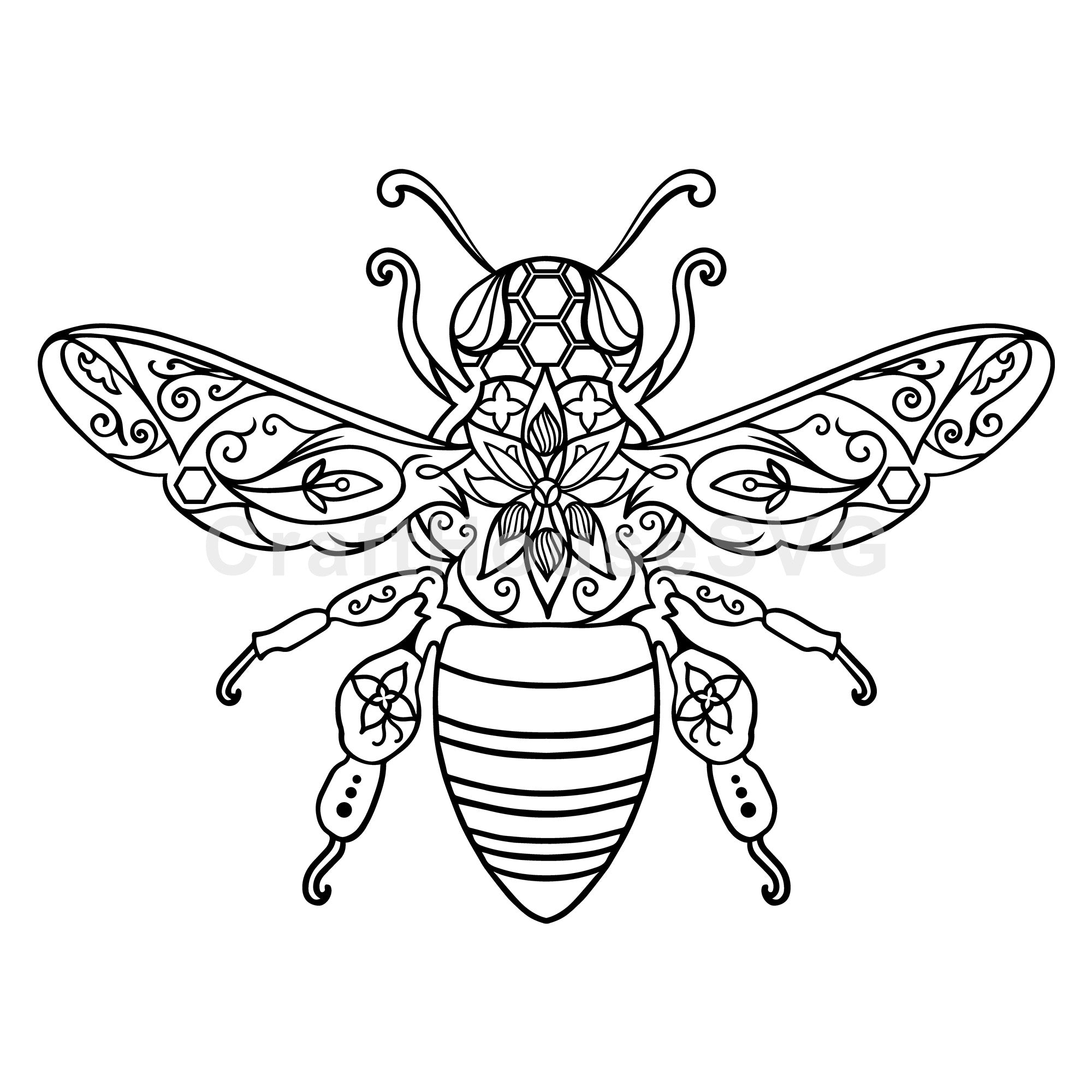 Bee Mandala SVG