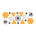 Bee Beer Glass Wrap SVG design for Cricut, Silhouette, laser cutting, vinyl, sublimation, and craft projects.