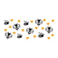 Bee Beer Glass Wrap SVG design for Cricut, Silhouette, laser cutting, vinyl, sublimation, and craft projects.
