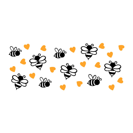 Bee Beer Glass Wrap SVG design for Cricut, Silhouette, laser cutting, vinyl, sublimation, and craft projects.