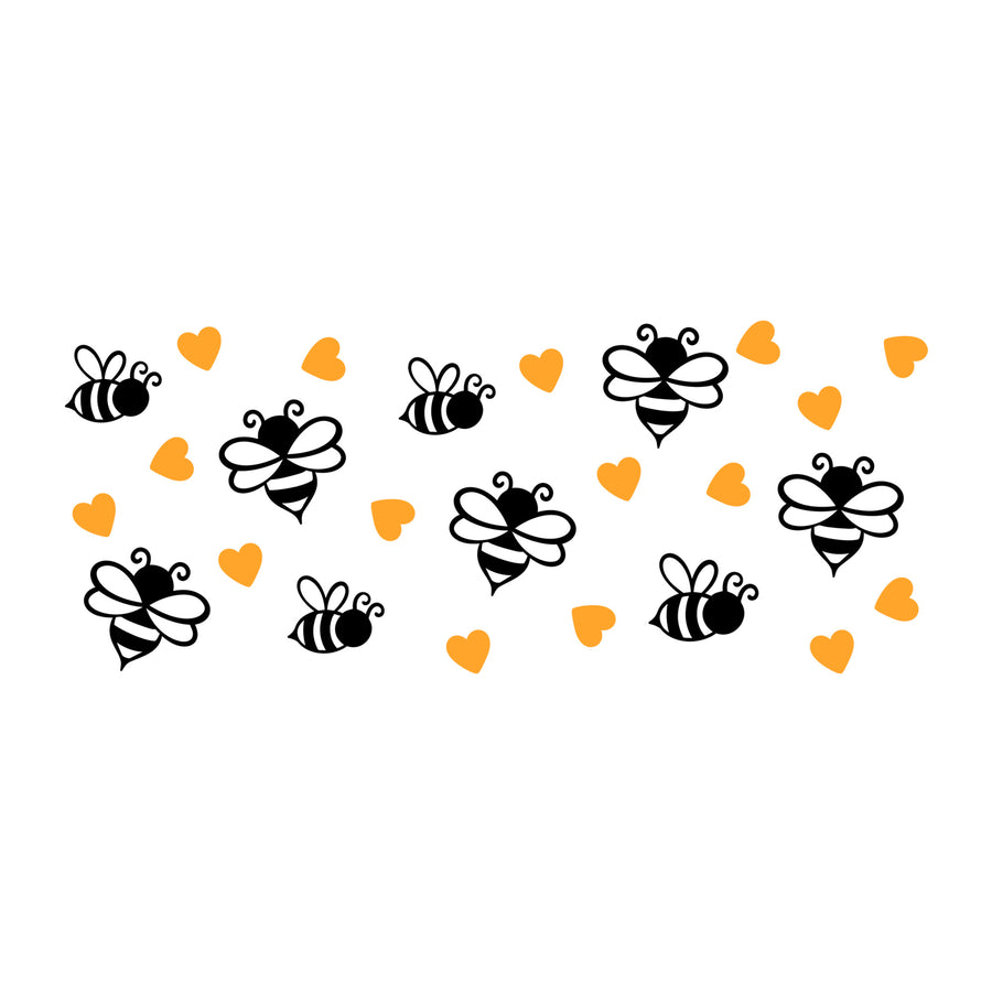 Bee Beer Glass Wrap SVG design for Cricut, Silhouette, laser cutting, vinyl, sublimation, and craft projects.