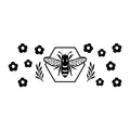 Bee Beer Glass Wrap SVG design for Cricut, Silhouette, laser cutting, vinyl, sublimation, and craft projects.