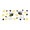 Bee Beer Glass Wrap SVG design for Cricut, Silhouette, laser cutting, vinyl, sublimation, and craft projects.