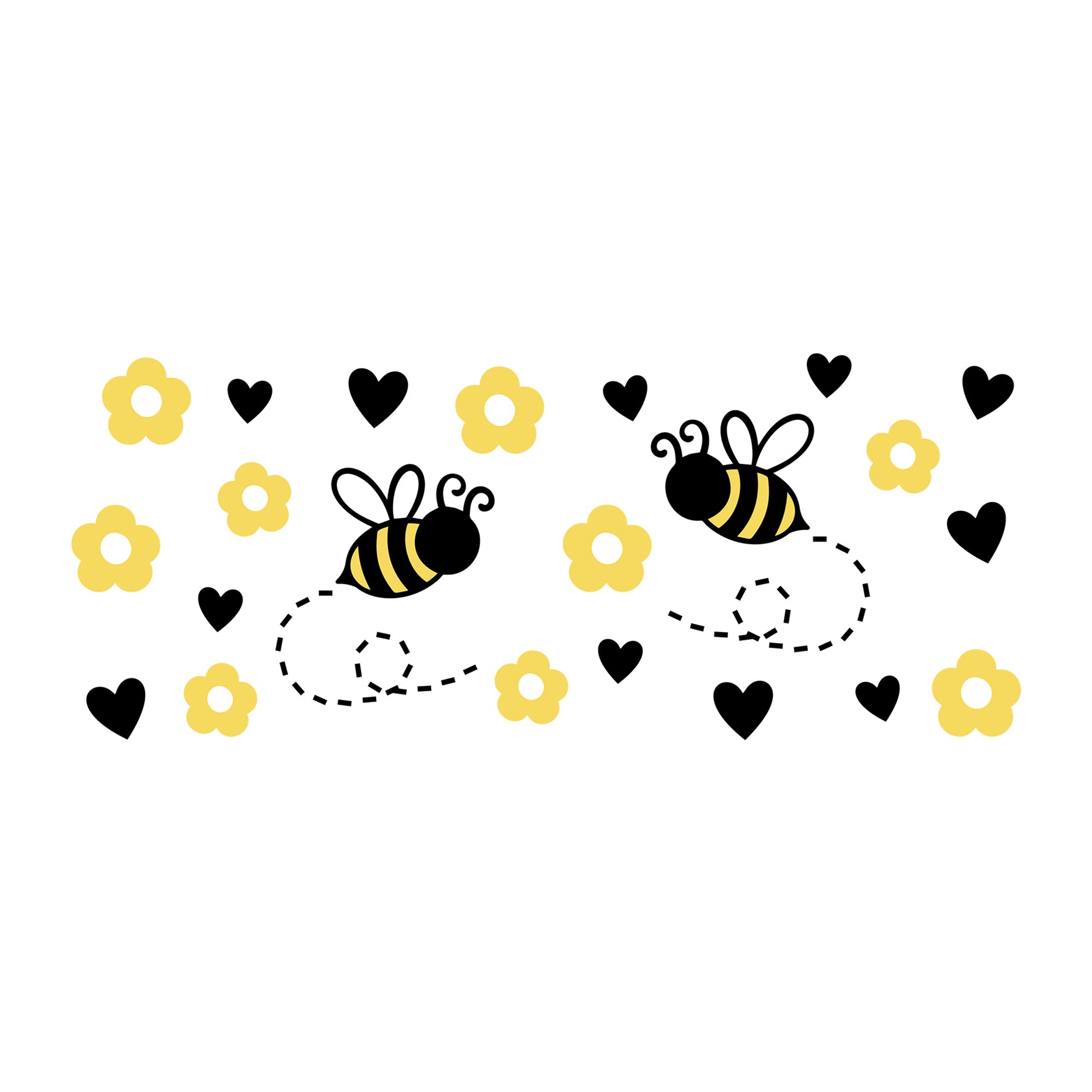 Bee Beer Glass Wrap SVG design for Cricut, Silhouette, laser cutting, vinyl, sublimation, and craft projects.
