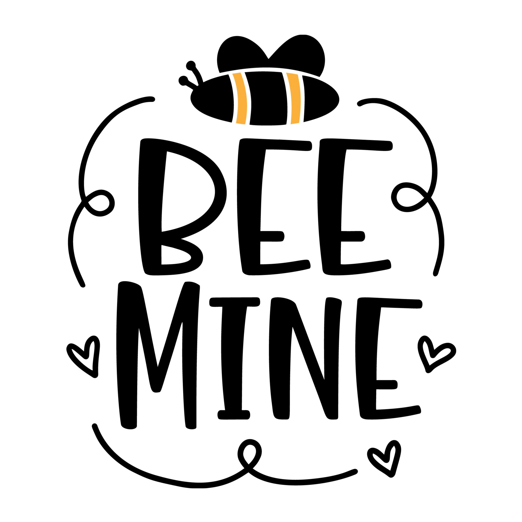 Bee Mine SVG design for Cricut, Silhouette, laser cutting, vinyl, sublimation, Valentine crafts, and DIY projects.