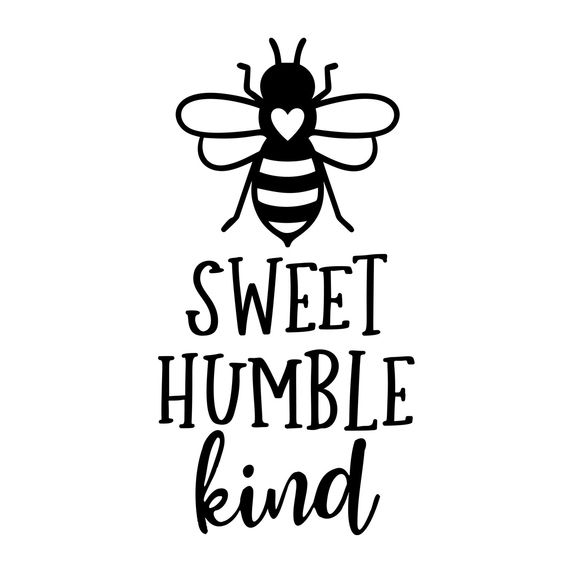 Bee Sweet Humble Kind SVG design for Cricut, Silhouette, laser cutting, vinyl, sublimation, and bee craft projects.