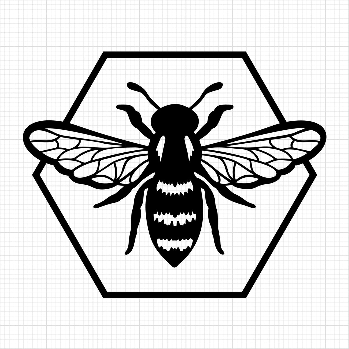 Bee hexagon
