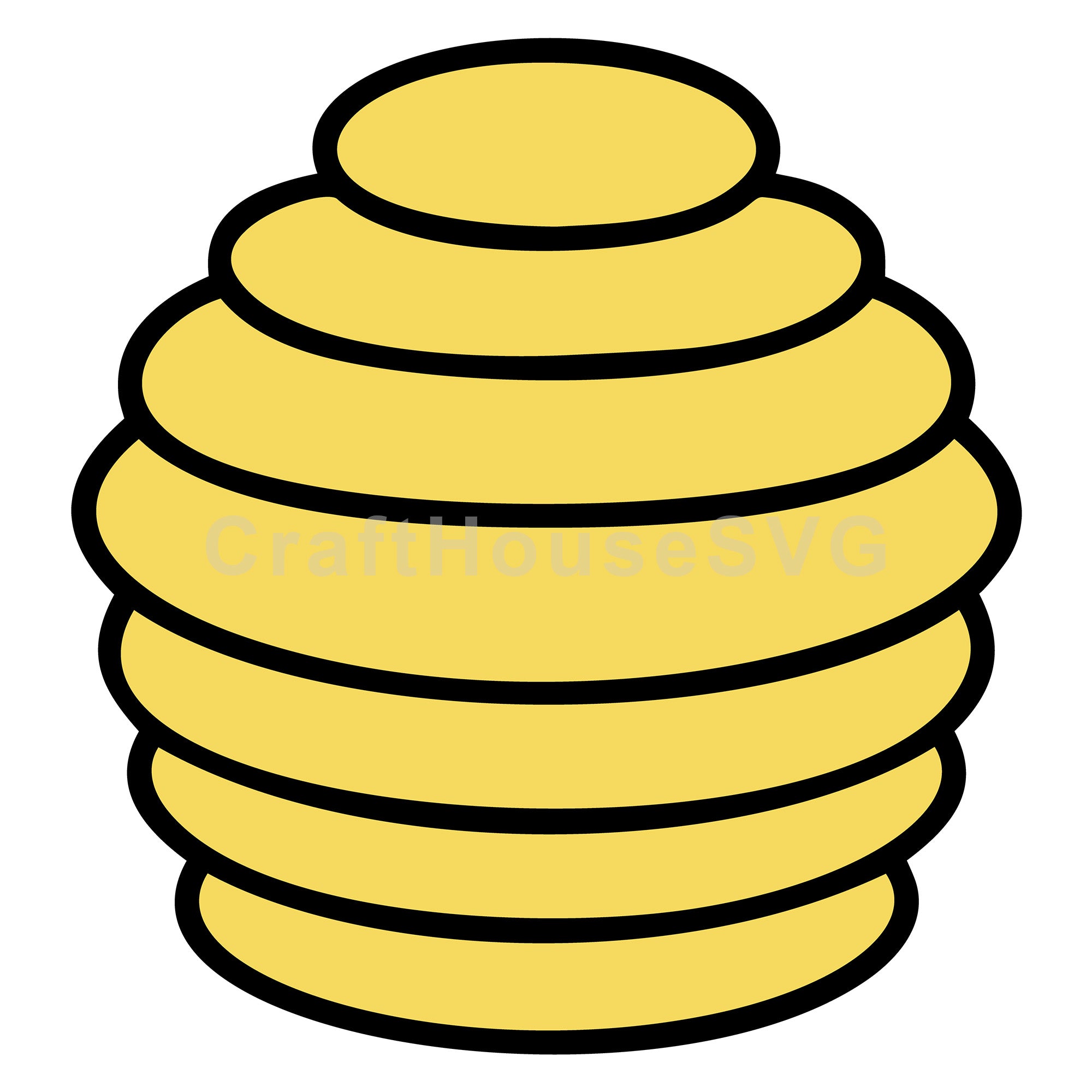 Simple Beehive Layered SVG