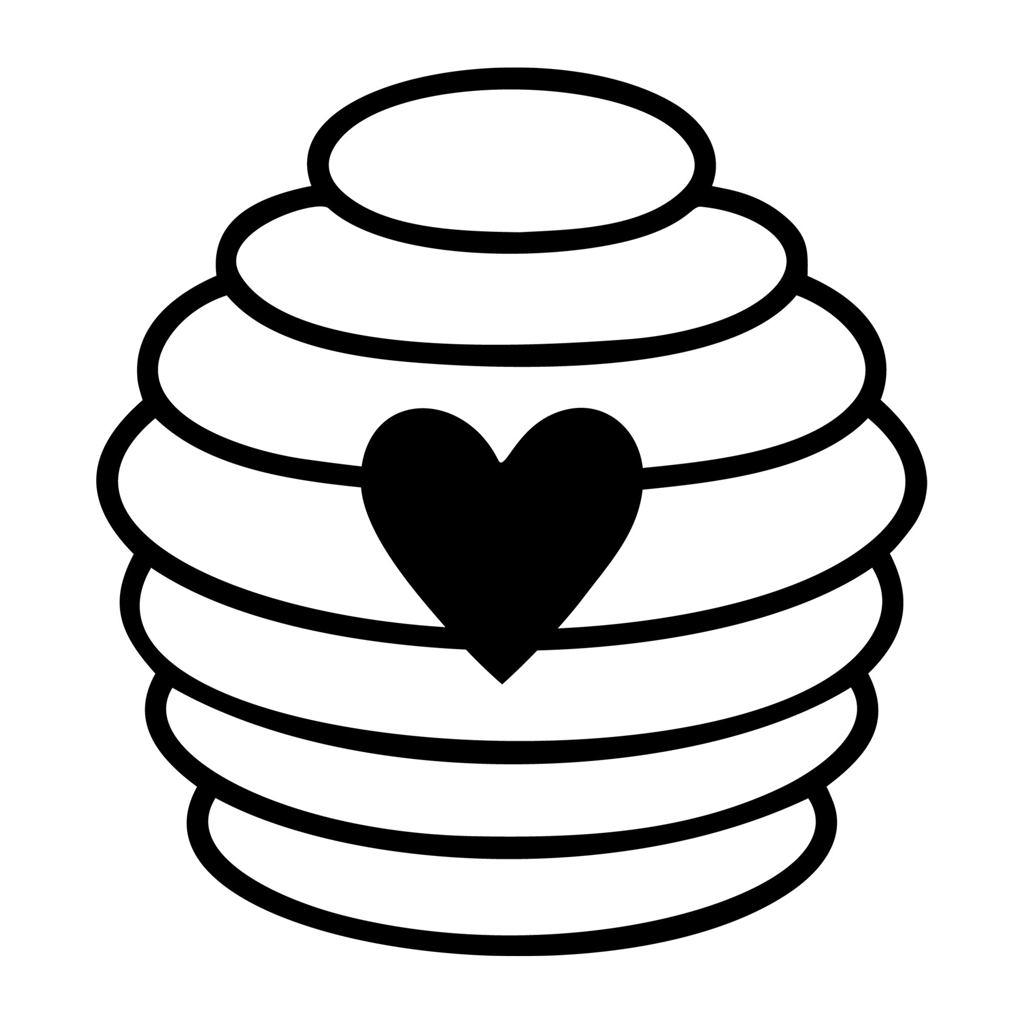 Beehive Heart SVG design for Cricut, Silhouette, laser cutting, vinyl, sublimation, and bee craft projects.