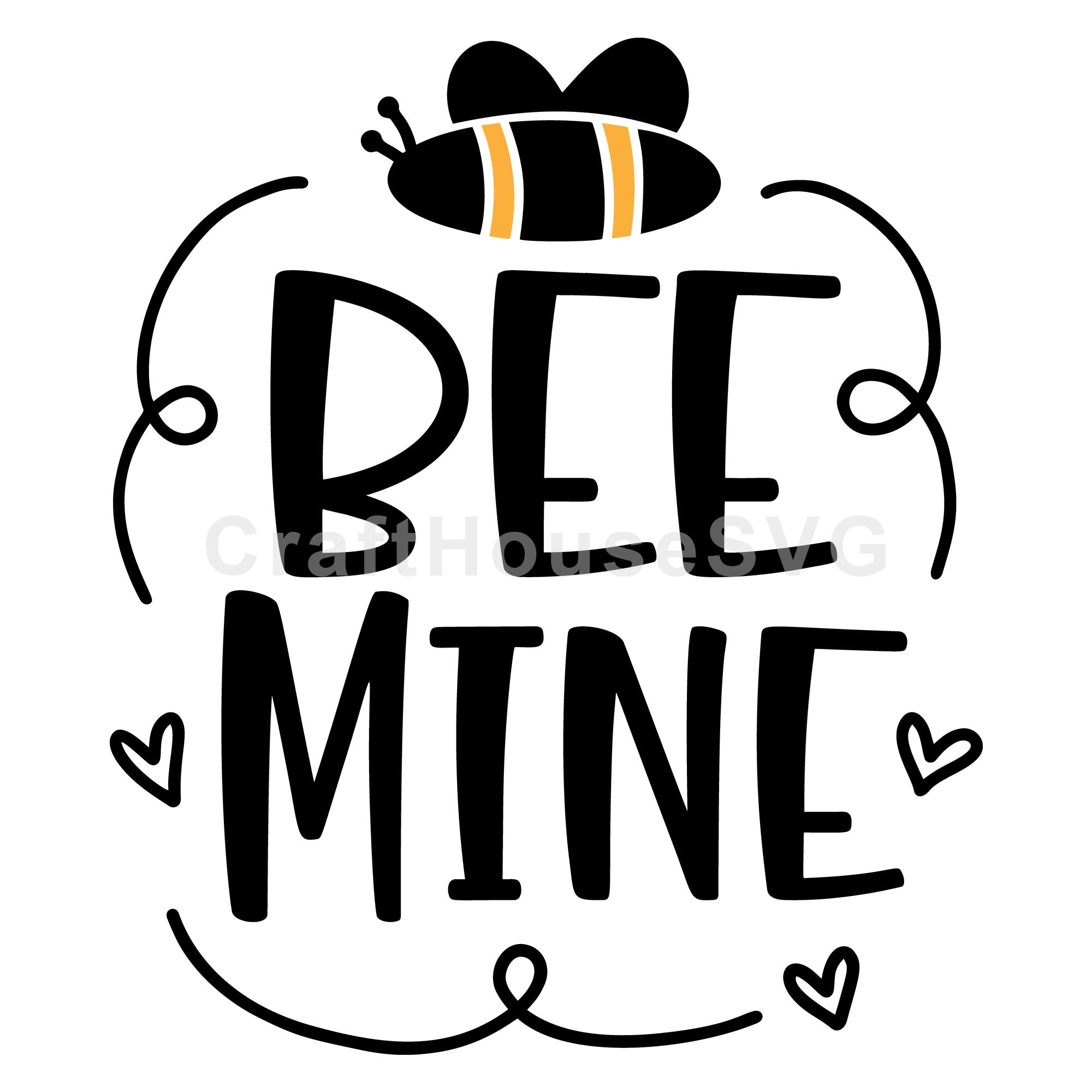 Valentine SVG file | Bee mine SVG MF91