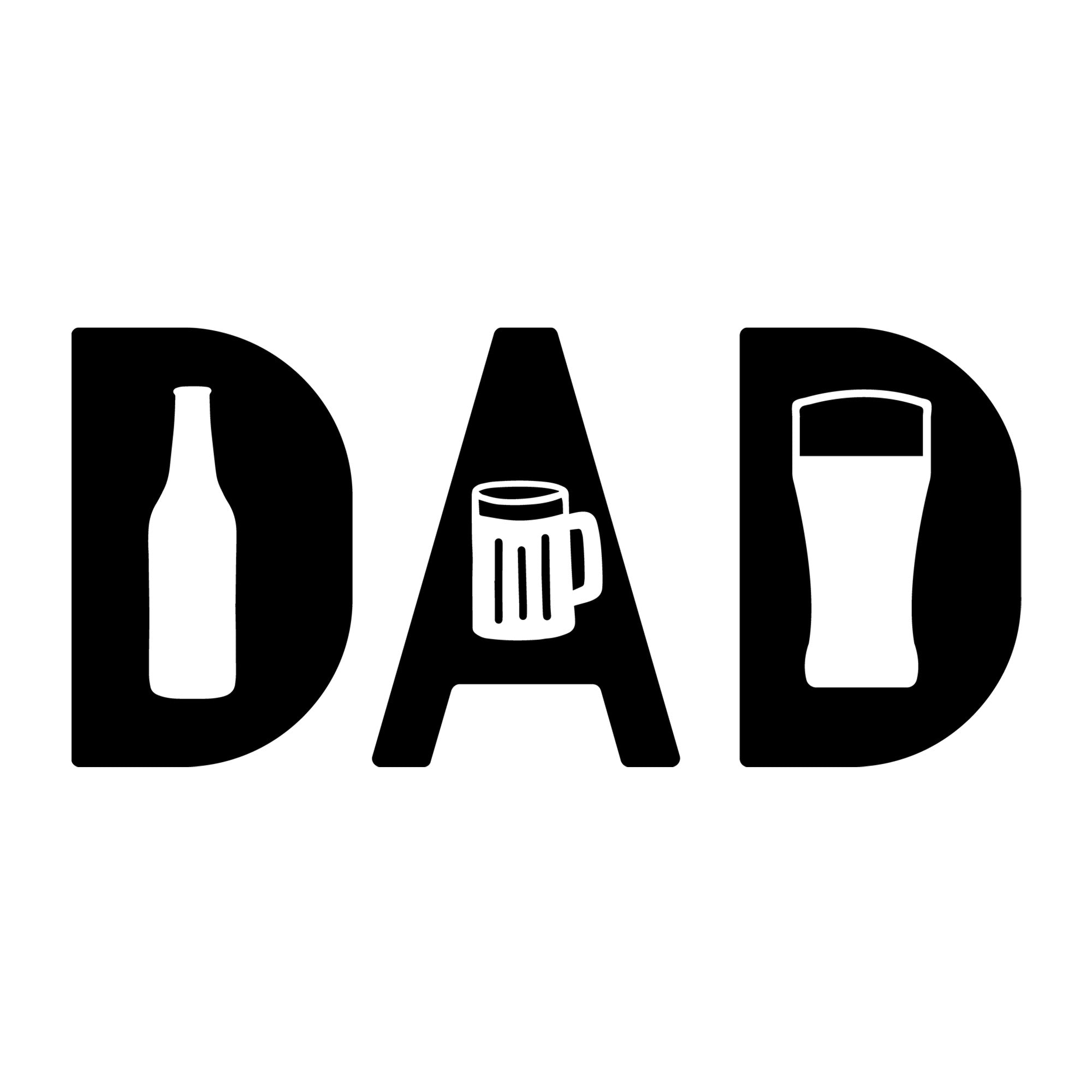 Beer Dad SVG design for Cricut, Silhouette, laser cutting, vinyl, sublimation, dad gifts, and Father's Day craft projects.