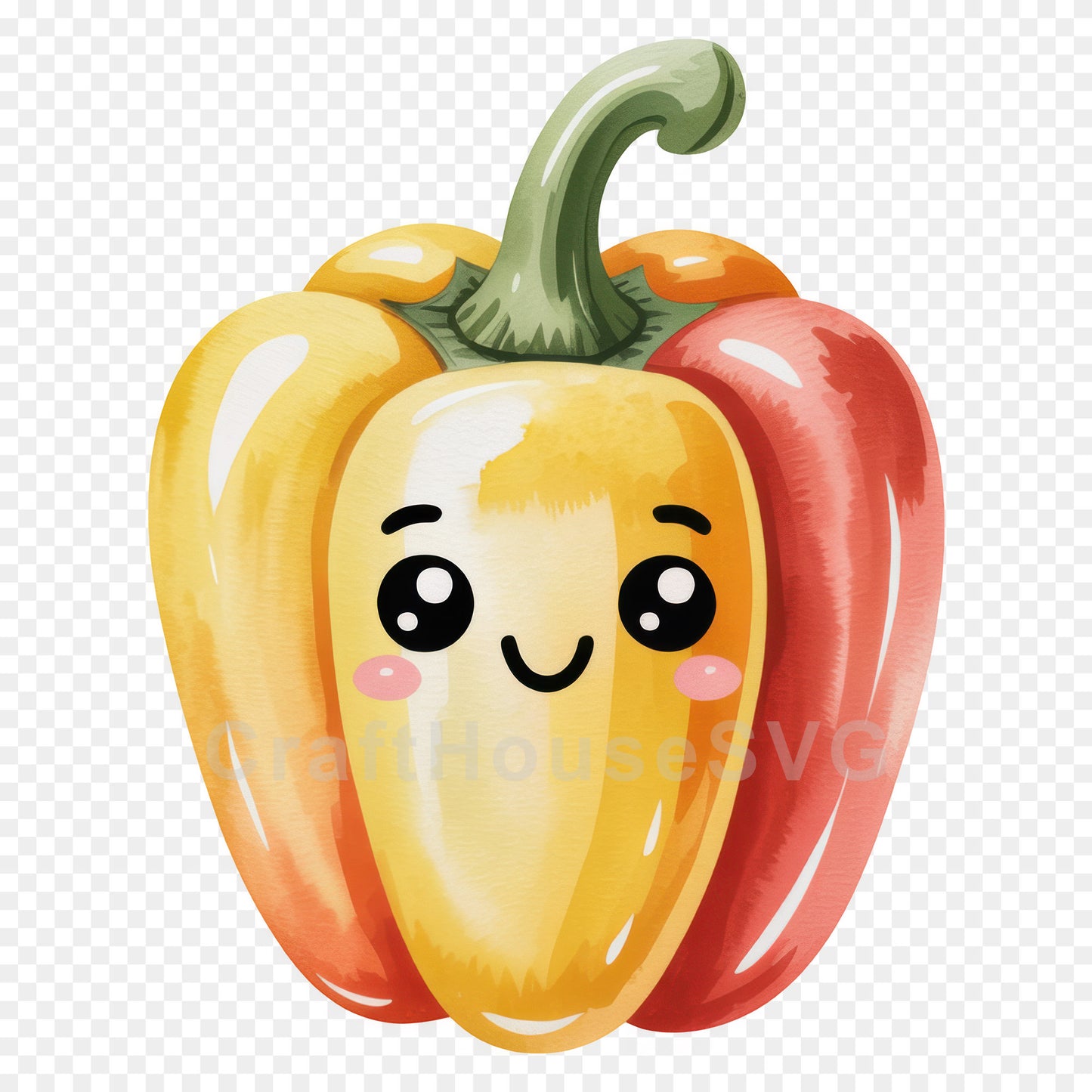 Kawaii Vegetables Clipart Sublimation Bundle PNG