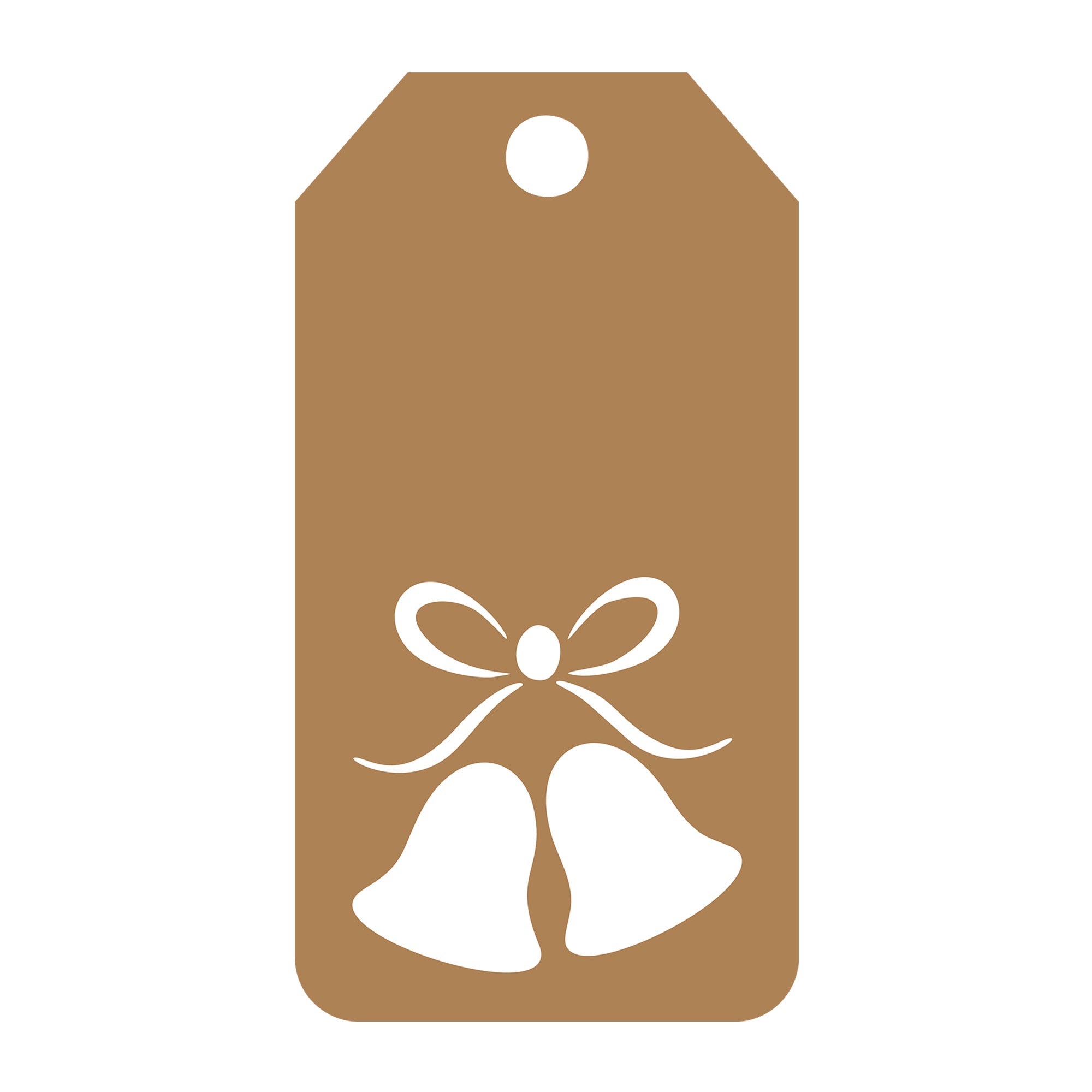 Bells Gift Tag SVG design for Cricut, Silhouette, laser cutting, vinyl, sublimation, gift tags, and craft projects.