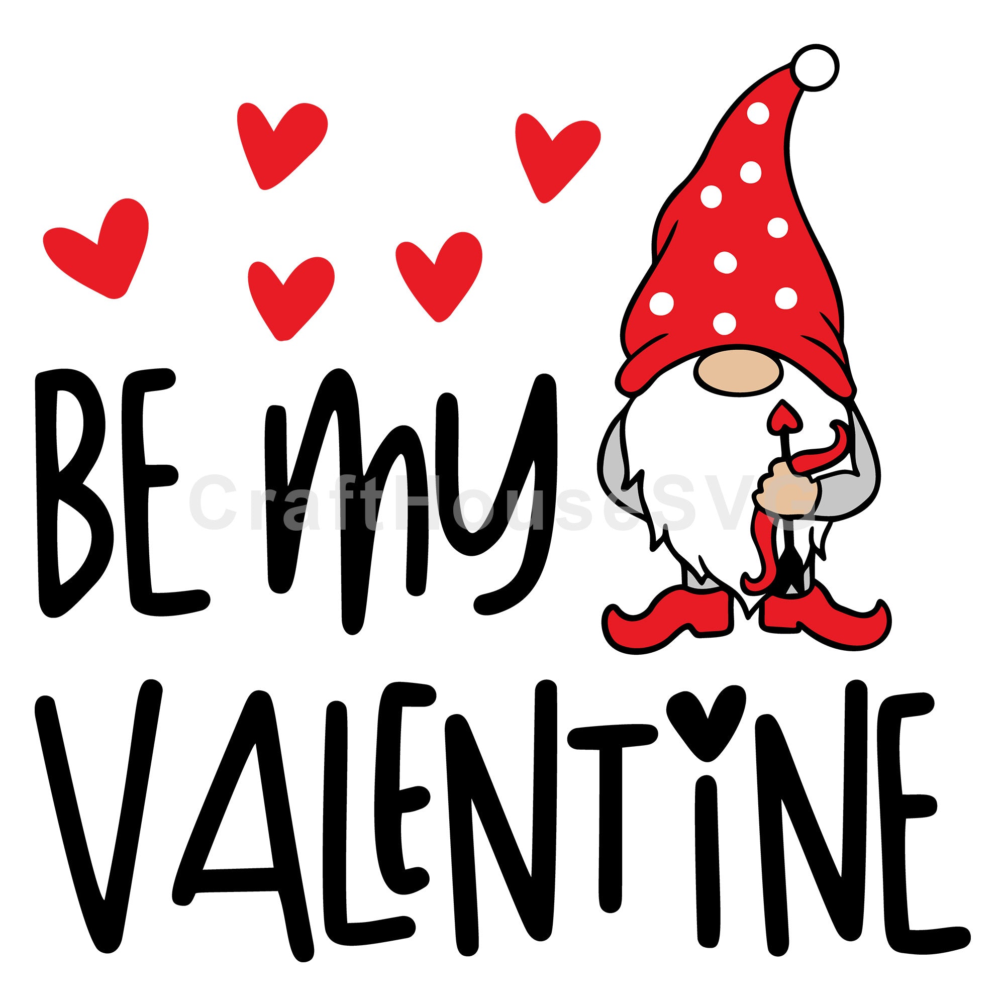 Be my Valentine Gnome SVG