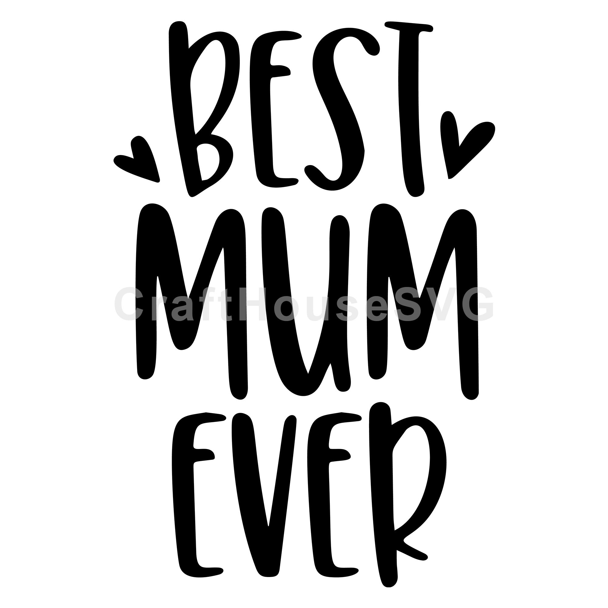 Best Mum Ever SVG