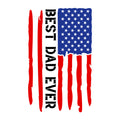 Best Dad Ever American Flag SVG design for Cricut, Silhouette, laser cutting, vinyl, sublimation, and Father's Day craft projects.