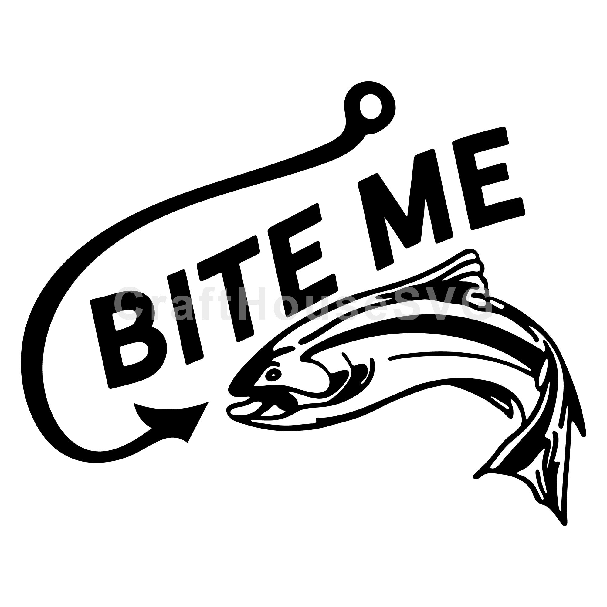 Bite me Fishing SVG