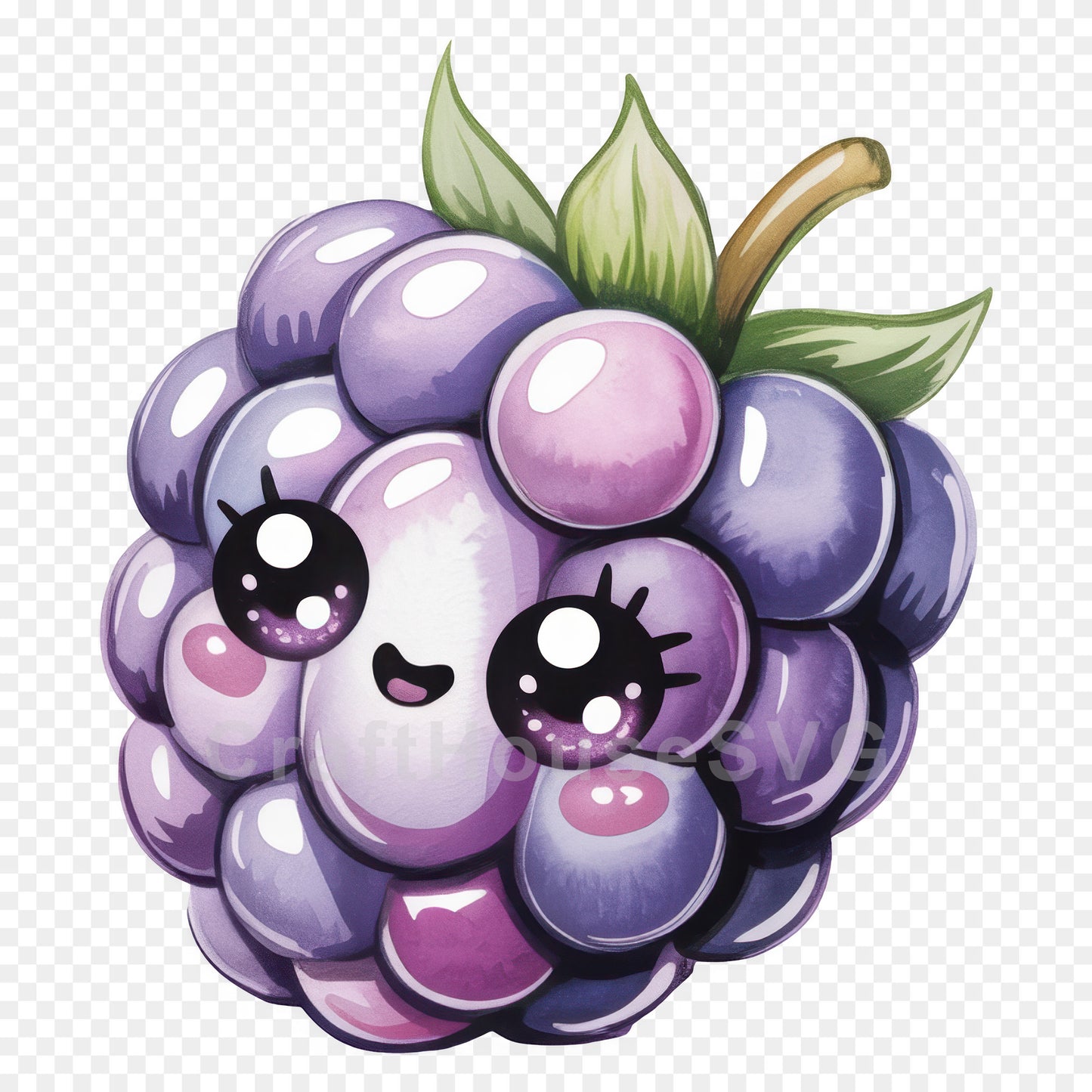 Kawaii Fruit Clipart Sublimation PNG Bundle