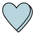Blank Blue Purple Conversation Heart SVG design for Cricut, Silhouette, laser cutting, vinyl, sublimation, Valentine conversation hearts, and craft projects.