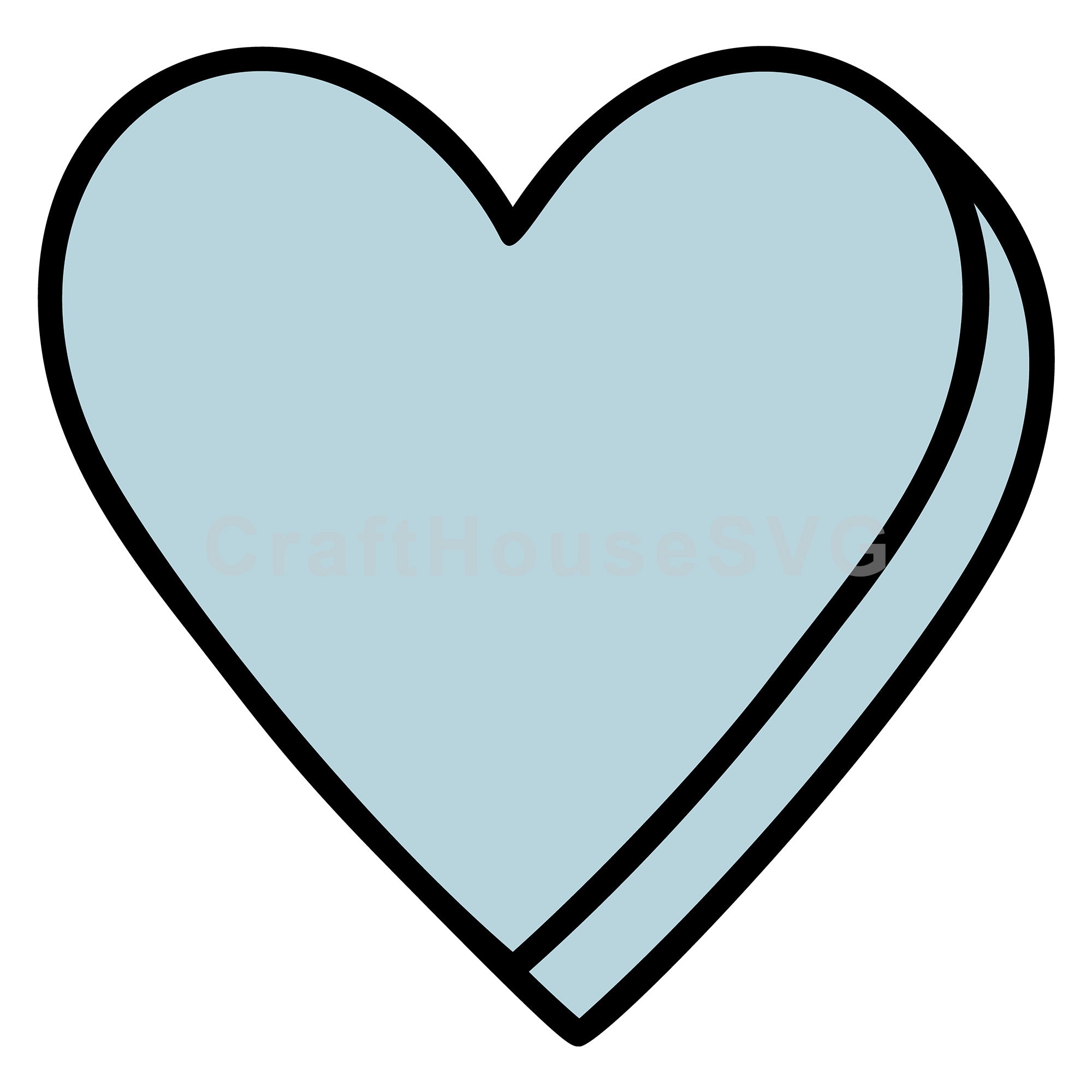 Blank Blue Conversation Heart SVG