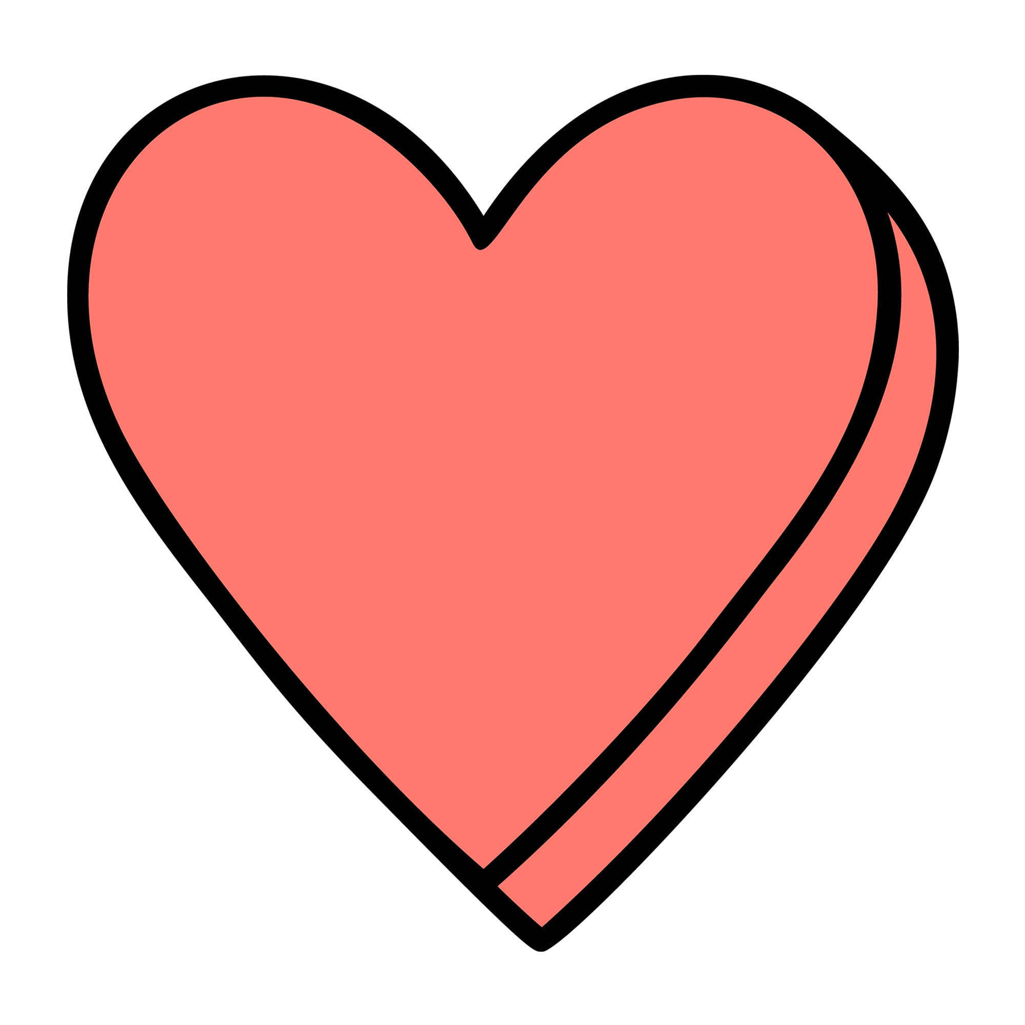 Blank Coral Conversation Heart SVG design for Cricut, Silhouette, laser cutting, vinyl, sublimation, Valentine conversation hearts, and craft projects.