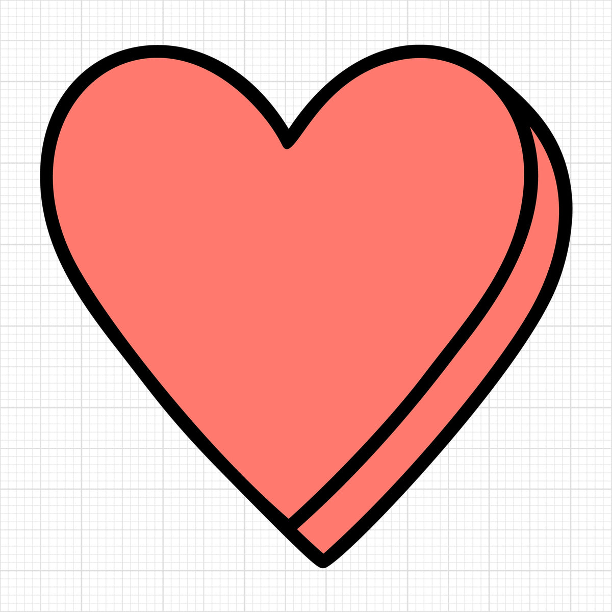 Blank Coral Conversation Heart