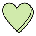 Blank Green Conversation Heart SVG design for Cricut, Silhouette, laser cutting, vinyl, sublimation, Valentine conversation hearts, and craft projects.