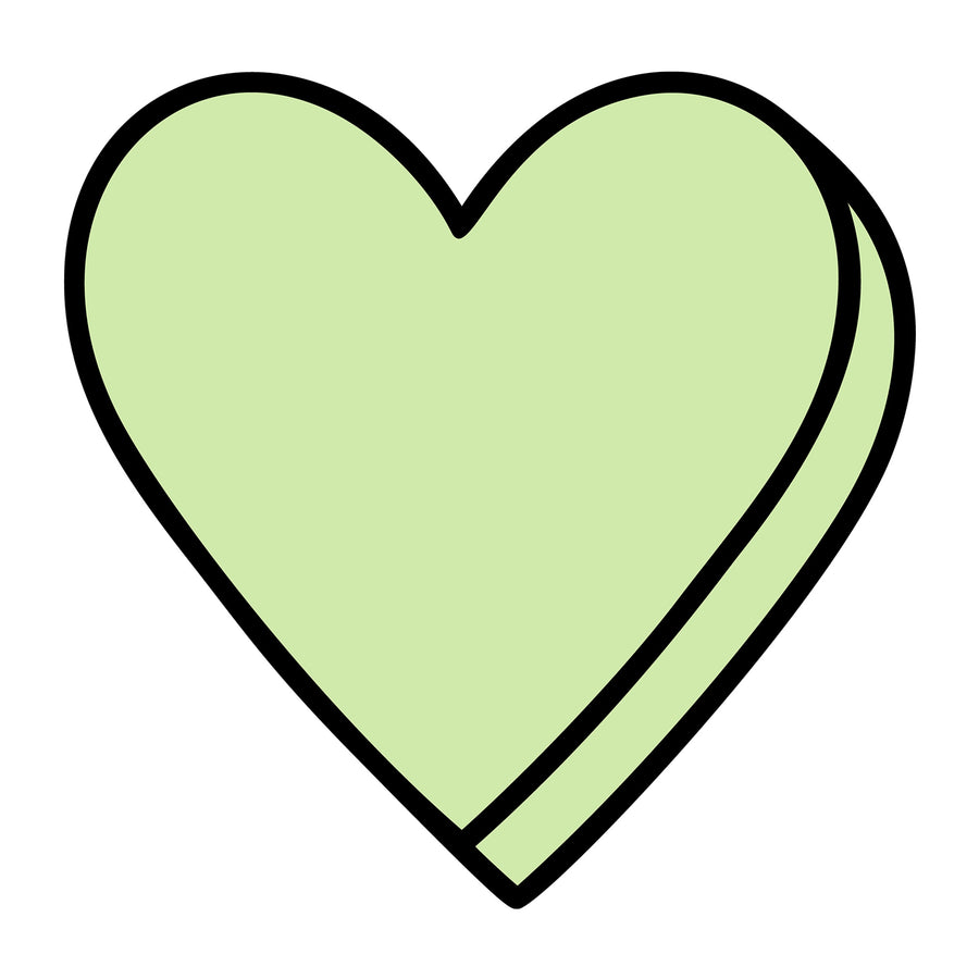 Blank Green Conversation Heart SVG design for Cricut, Silhouette, laser cutting, vinyl, sublimation, Valentine conversation hearts, and craft projects.