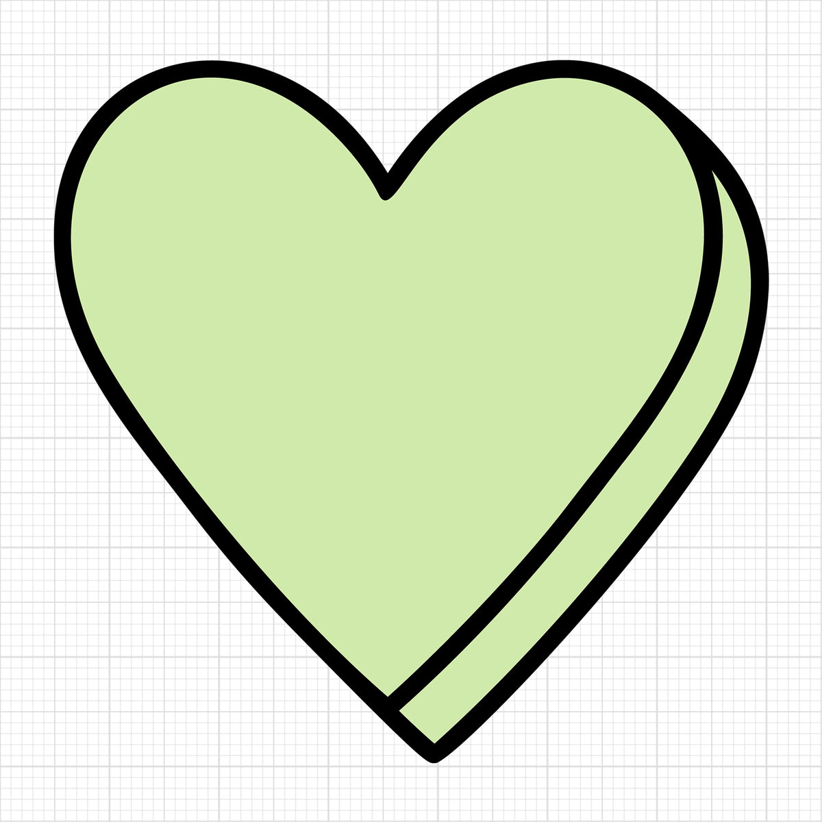 Blank Green Conversation Heart