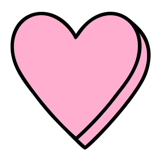 Blank Pink Conversation Heart SVG design for Cricut, Silhouette, laser cutting, vinyl, sublimation, Valentine conversation hearts, and craft projects.