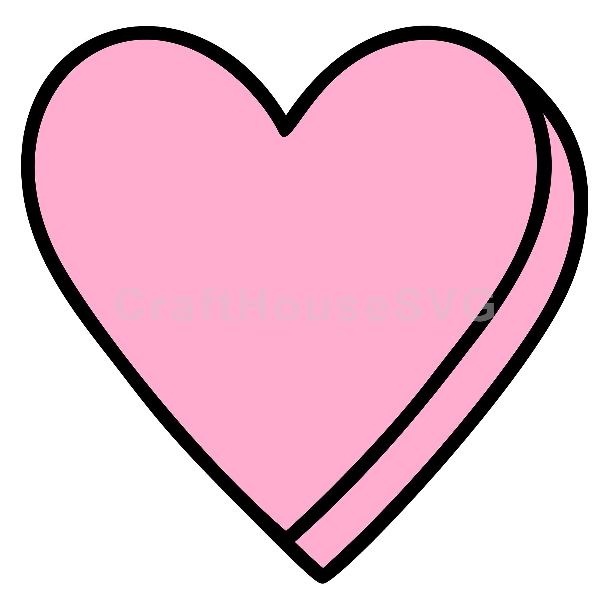 Blank Pink Conversation Heart SVG