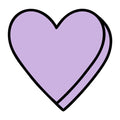 Blank Purple Conversation Heart SVG design for Cricut, Silhouette, laser cutting, vinyl, sublimation, Valentine conversation hearts, and craft projects.